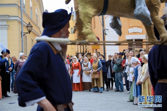 芬兰：民众体验“中世纪市集”