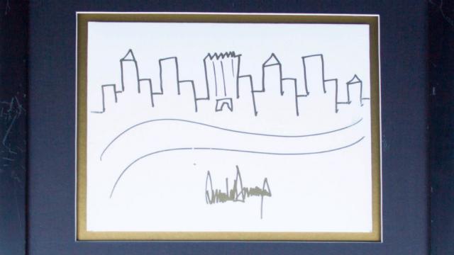特朗普简笔画将拍卖 竞拍起价6万元