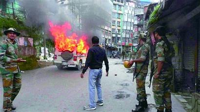 印度大吉岭40天骚乱持续 独立组织向政府发最后通牒