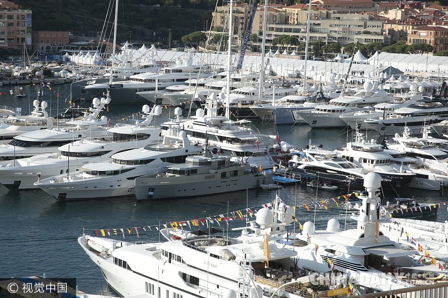 第26届国际摩纳哥游艇展举行 豪华游艇悉数亮相