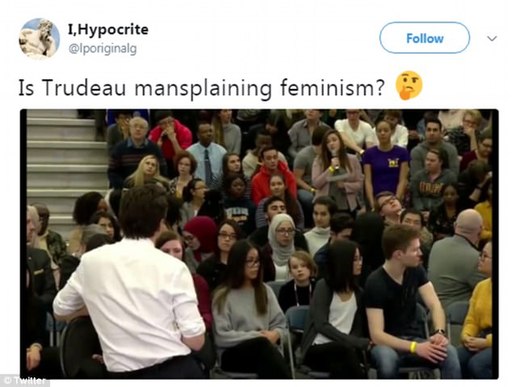 要求女提问者用中性词语 加拿大总理特鲁多这回反倒挨批了