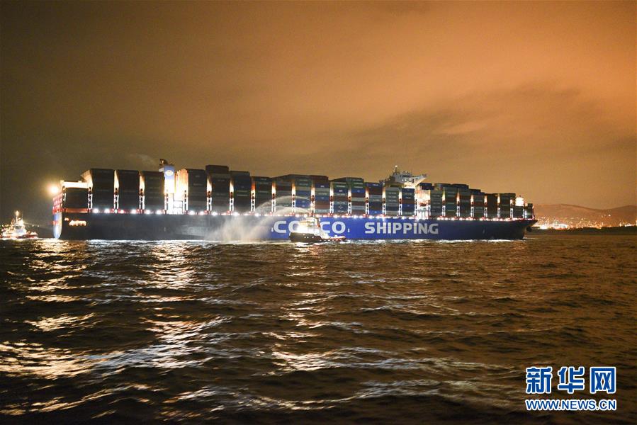 希腊比港首迎2万标准箱级集装箱船