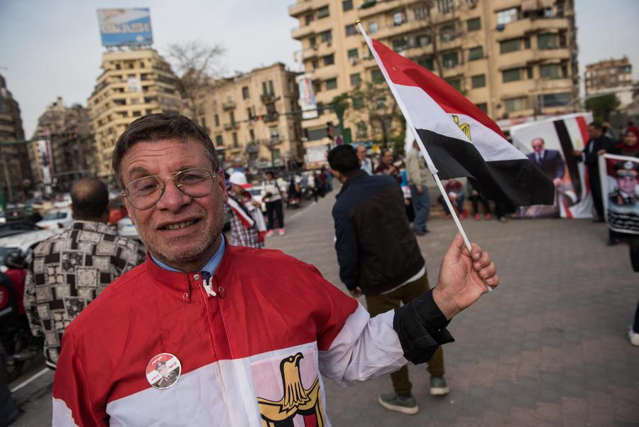 组图：埃及现任总统塞西成功获得连任