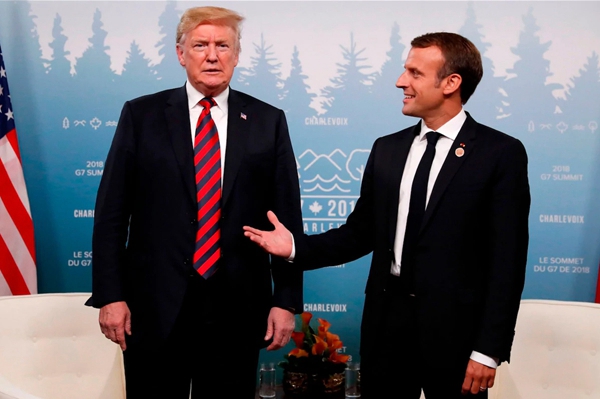“复仇大成功！”——这次G7峰会，马克龙将特朗普攥出了白手印