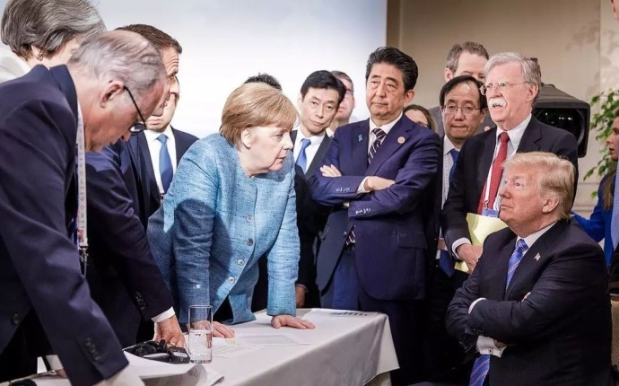 特朗普回应G7峰会照片：不是大家想象的 我们的气氛很良好