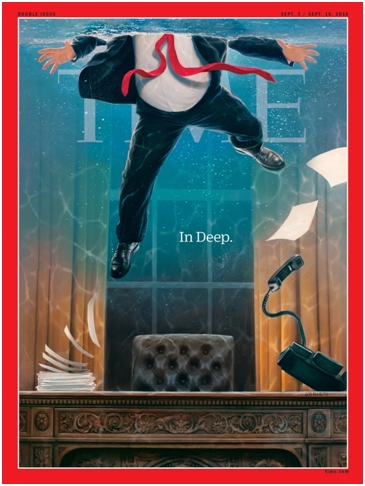 特朗普再登《时代》封面：这次被“淹”了