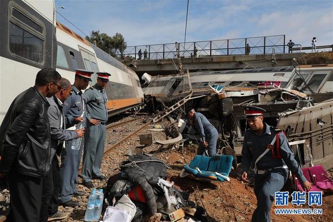 摩洛哥北部发生火车脱轨事故：已造成6死86伤