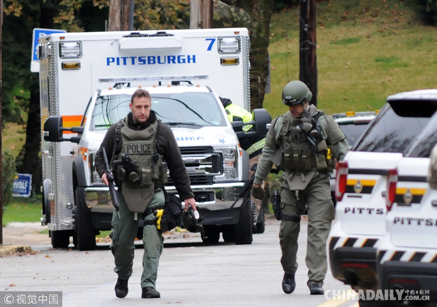 美国匹兹堡犹太教堂枪击案已致11死6伤