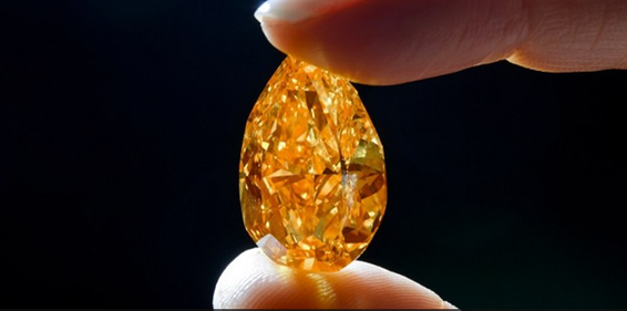 重14.82克拉 世界最大橙钻拍出3550美元天价