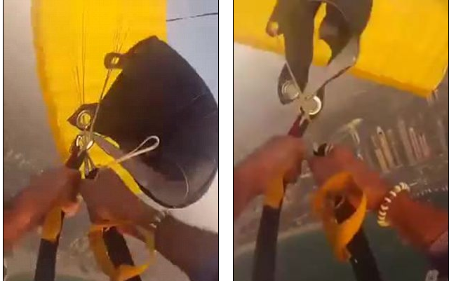 迪拜王储千米高空伞绳缠绕 沉着勇敢化险为夷（图）