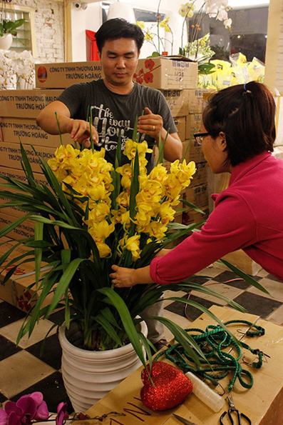 喜迎羊年春节 越南从中国进口大量花卉