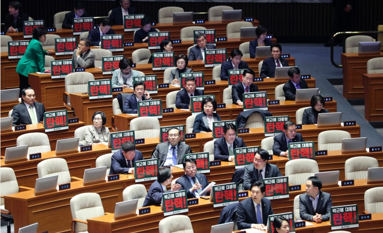 韩国国会准备对总统弹劾议案进行表决