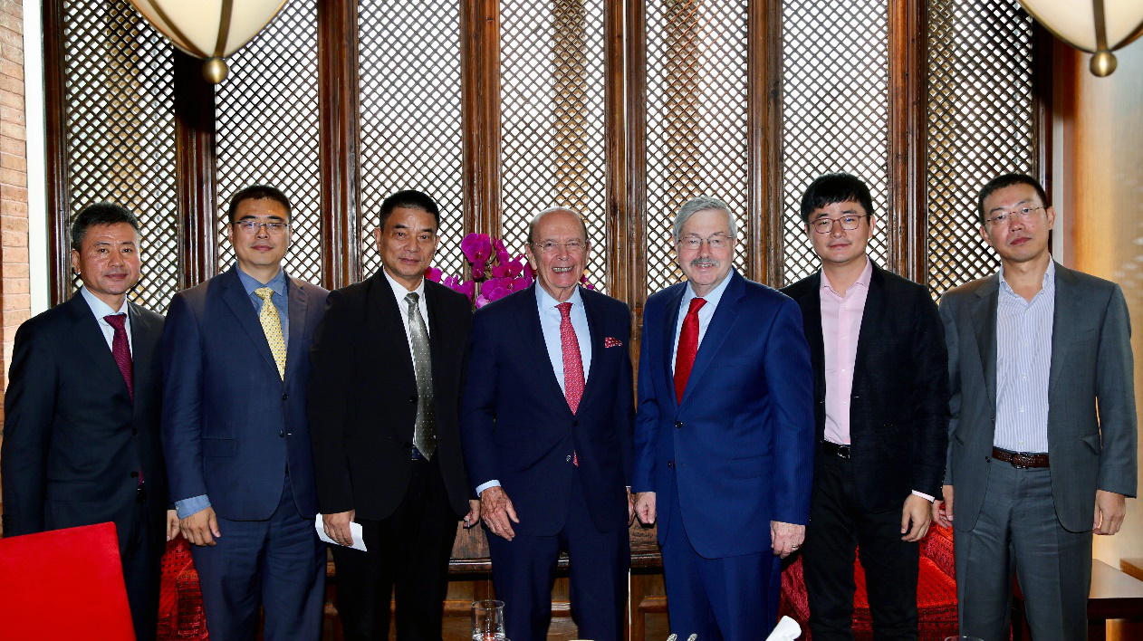 美商务部长罗斯访华 接见猎豹移动傅盛等中国企业家代表