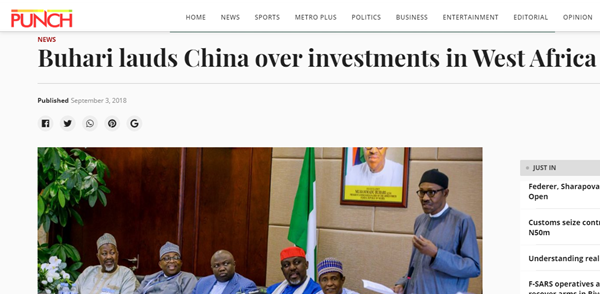 尼日利亚总统盛赞中国对西非投资：共同打造繁荣共享的未来