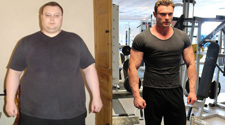 英国320斤男子体重成功减半 变身性感健身教练