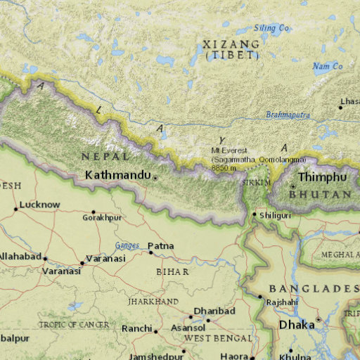 尼泊尔东部发生5.7级地震 震源深度10公里