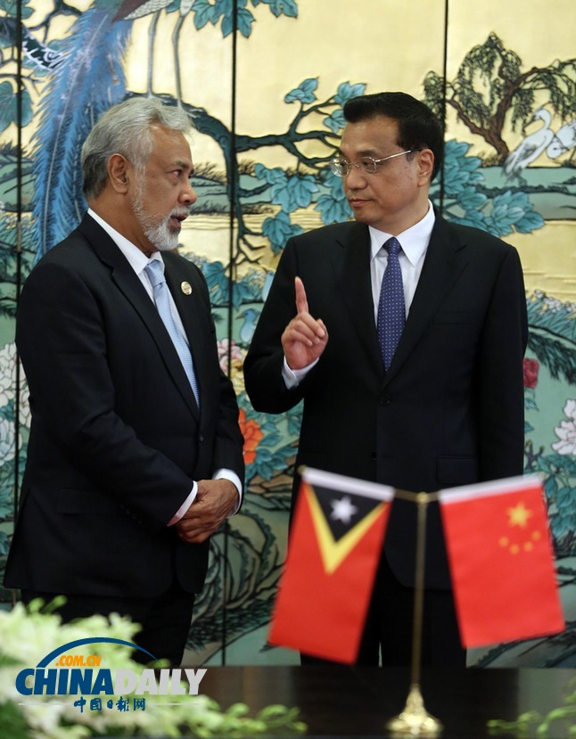 中国与东帝汶签署双边经济技术、旅游等领域有关合作文件