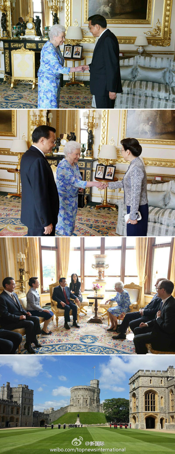 李克强欢迎英国王室成员多到中国走走看看