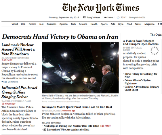9月11日世界主流媒体头条：奥巴马下令接收1万余名叙利亚难民
