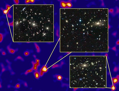 科学家首次绘制暗物质分布网 延伸十亿光年链接各星系