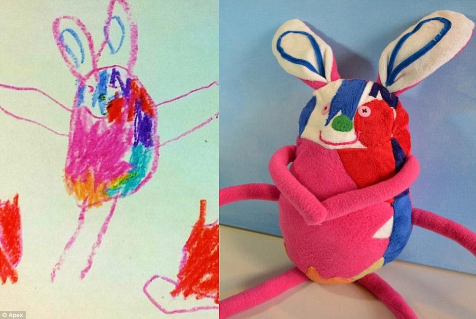 巧手主妇让宝宝涂鸦变身玩具 创意奇特供不应求