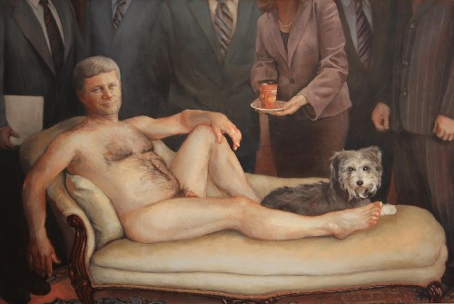 加拿大画家绘制总理哈珀全裸油画引争议 以5000加元卖出