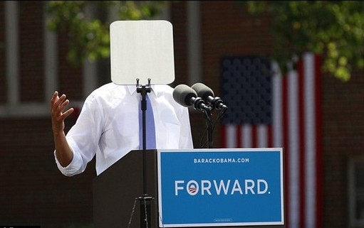 奥巴马演讲照片拍摄角度尴尬 被暗讽“光说不练”