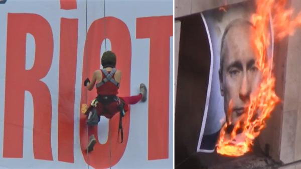俄罗斯朋克乐队发布新视频 焚烧普京总统头像