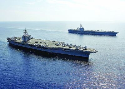 美航母战斗群抵达叙利亚海岸 俄罗斯反制