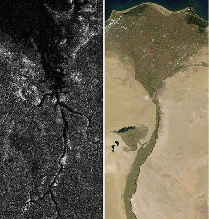 美探测器在土卫六发现400公里河谷 蜿蜒似尼罗河