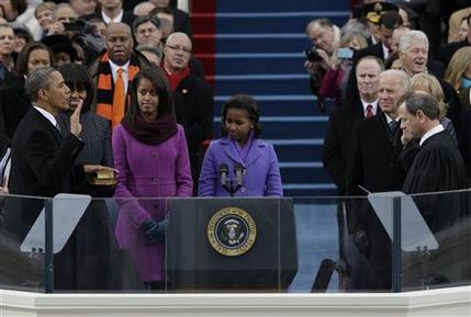 奥巴马公开宣誓就职美国总统 开启第二任期