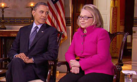 希拉里和奥巴马共同接受采访 力破疾病谣言