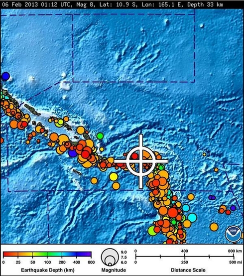 所罗门群岛8级地震引发海啸 法媒称数个村庄被毁