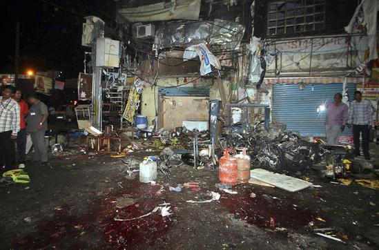 印度第六大城市海得拉巴发生连环爆炸 18人死亡
