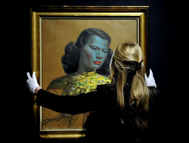 切奇科夫名画《中国少女》拍出 成交价百万英镑