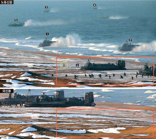 朝鲜军演照片被疑造假 韩美防长电话磋商紧张局势