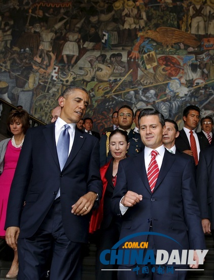 奥巴马会见墨西哥总统 强调相互尊重加强合作
