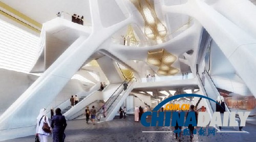 大理石通道镀金墙 沙特计划建造世界最豪华地铁站