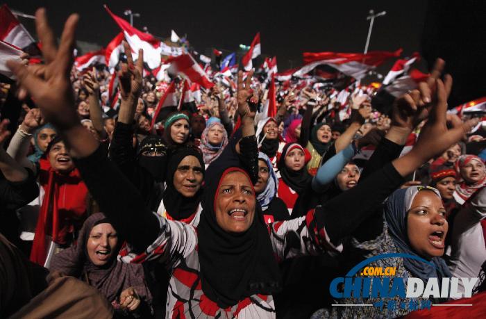 埃及军方宣布穆尔西下台 反政府者纷纷庆贺（组图）