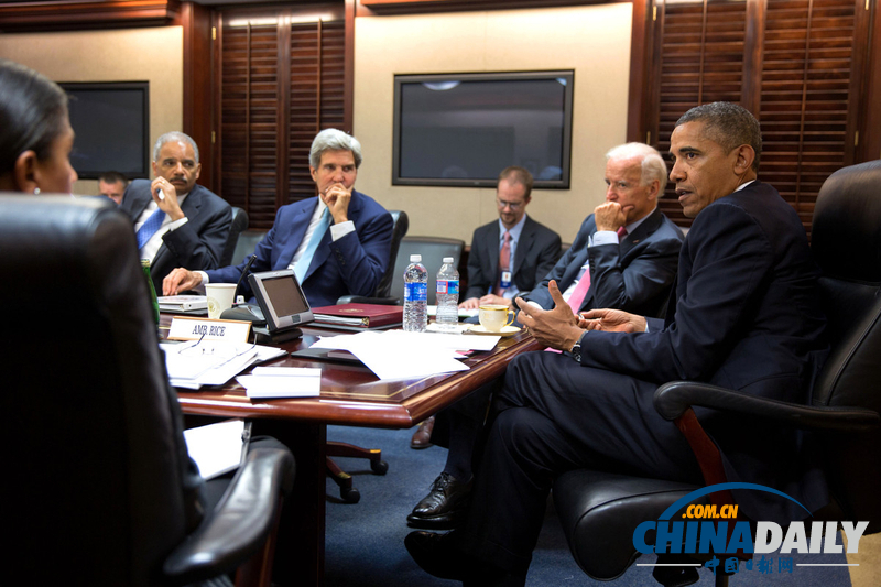 奥巴马白宫战情室召开安全会议 讨论叙利亚局势（高清组图）