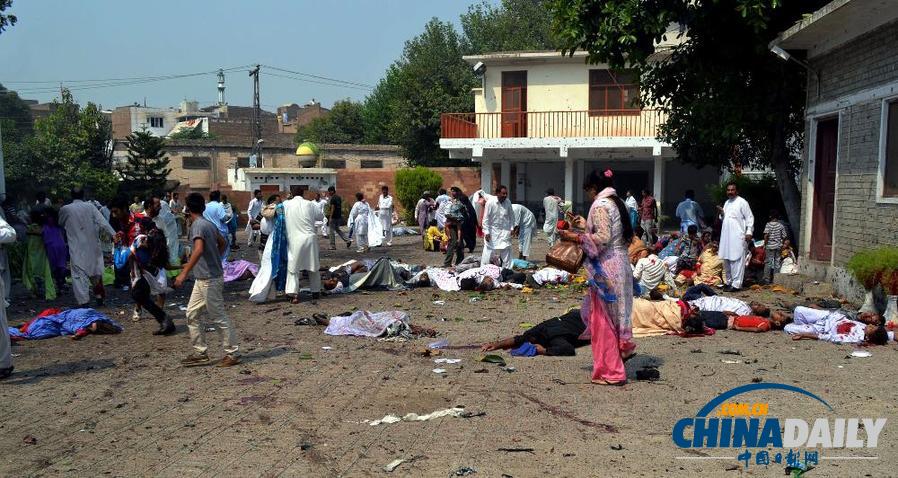 巴基斯坦一教堂遭自杀式爆炸袭击 56人丧生（图）