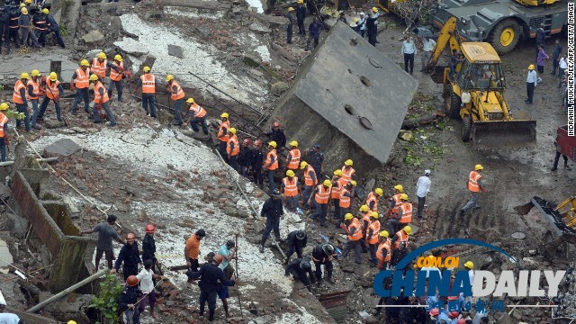 孟买塌楼事故致至少13人死26人伤 恐有40人受困