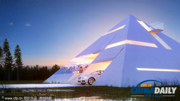 墨西哥设计师打造“金字塔住宅” 突显神秘梦幻气质（图）