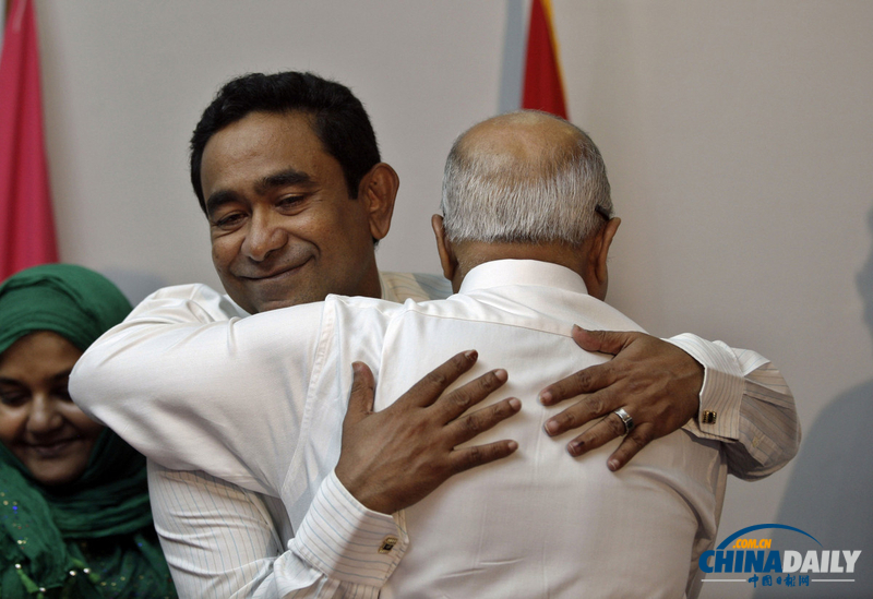马尔代夫前独裁者之弟雅门当选新总统（组图）