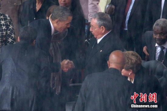古巴称美古领导人握手是美国结束侵略的第一步