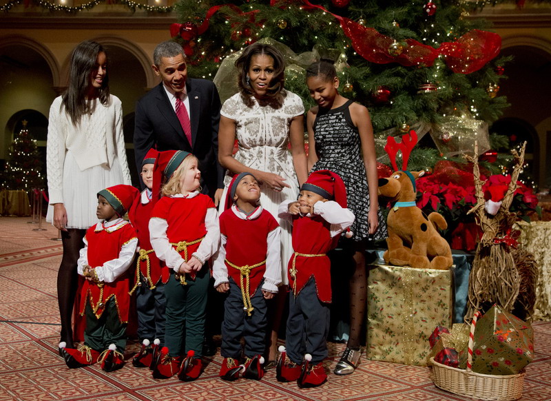 米歇尔披露圣诞节送奥巴马健身衣 女儿不会获大礼物