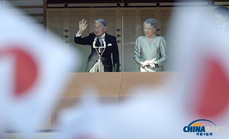 日本皇室接受民众新年朝贺 天皇致辞期盼国泰民安