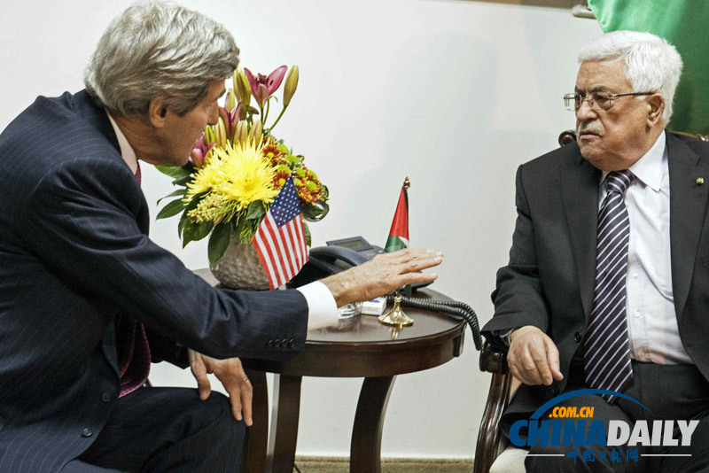 克里会见巴勒斯坦总统超12小时 表示取得进展