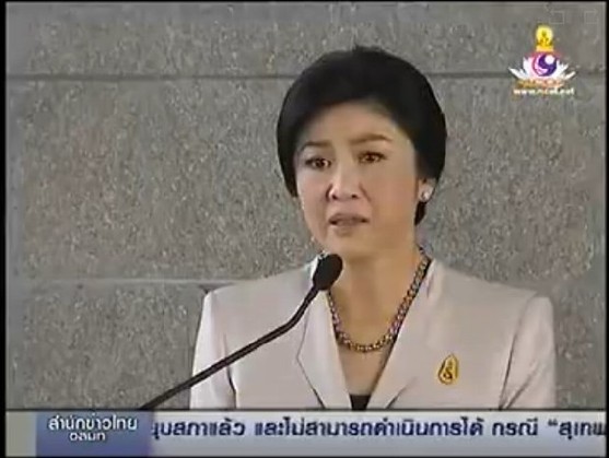 泰国看守总理英拉：若想让我下台 请用选票说话