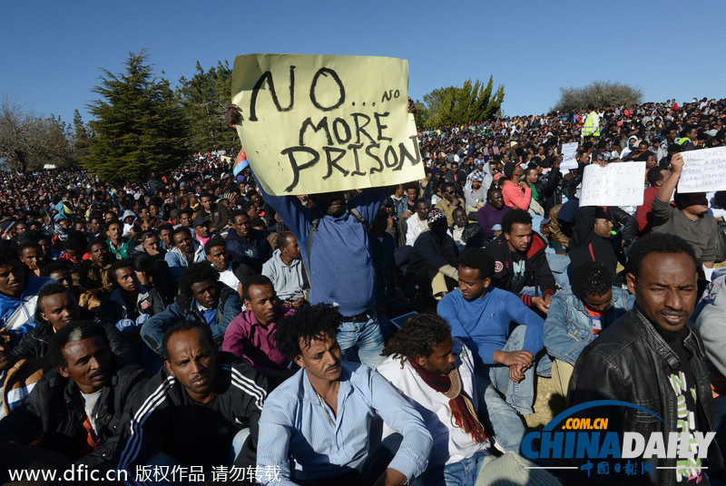 避难申请遭拒 逾万名非洲人在以色列爆发大规模示威